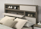 Fenwick Queen Bed Bookcase Headboard Grey Oak view 8