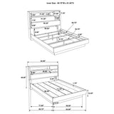 Fenwick Queen Bed Bookcase Headboard Grey Oak view 12