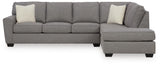Ferne-Pike Charcoal 2-Piece Sectional with Chaise from Ella Furniture