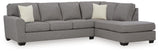 Ferne-Pike Charcoal 2-Piece Sectional with Chaise angled view
