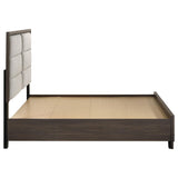 Farre Eastern King Upholstered Storage Platform Bed Dark Brown — product image 6