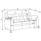 FINLEY Finley Casual Brown Three-Piece Living Room Set 506551-S3 - Ella Furniture