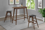 Finnick 3-piece Rectangular Pub Height Bar Table Set Walnut 101436-S3 - Ella Furniture