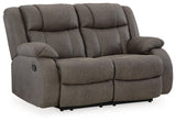 First Gunmetal Base Sofa, Loveseat And Recliner - Ella Furniture
