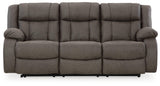 First Gunmetal Base Sofa, Loveseat And Recliner - Ella Furniture