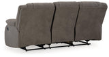 First Gunmetal Base Sofa, Loveseat And Recliner - Ella Furniture