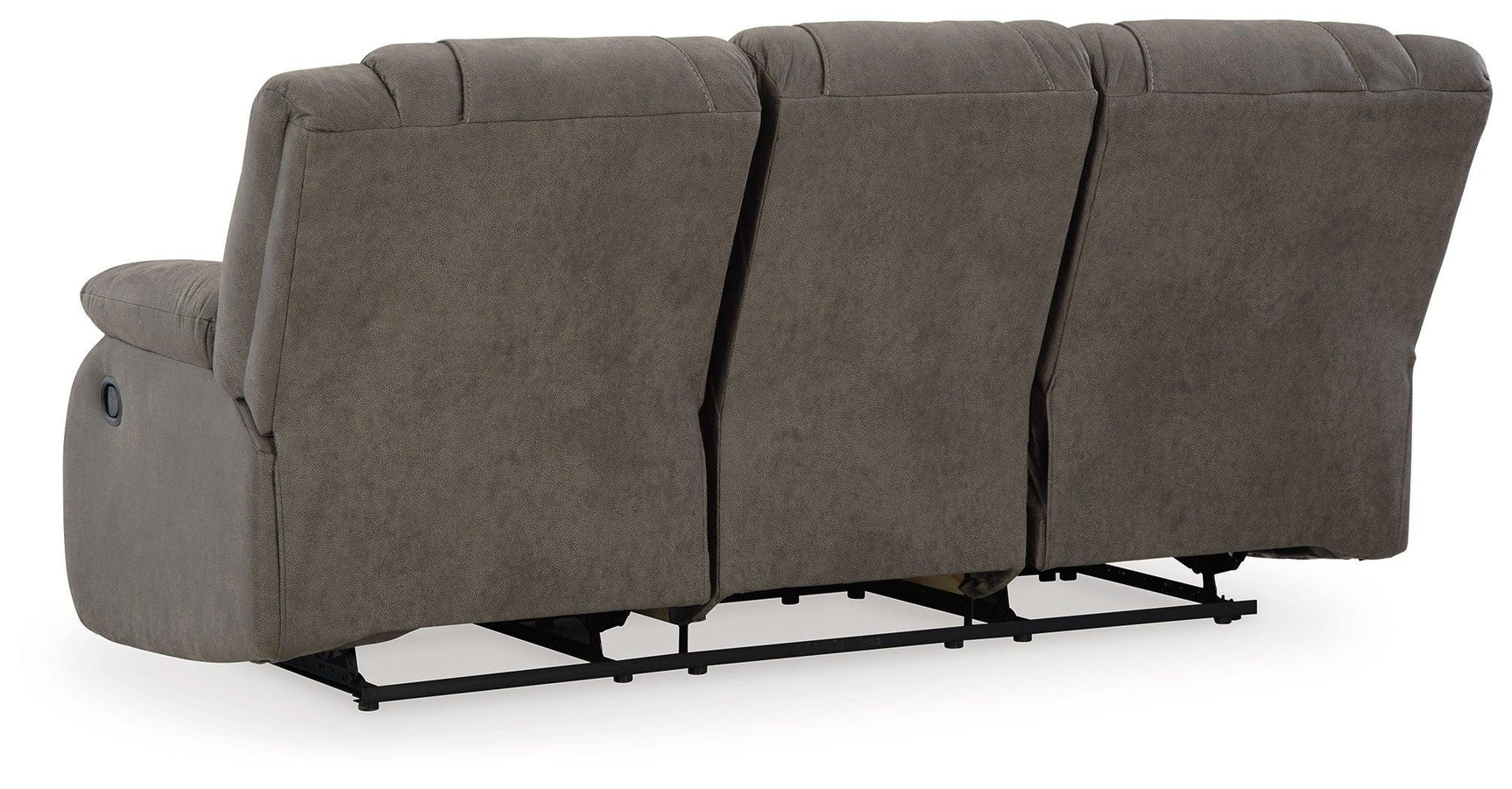 First Gunmetal Base Sofa, Loveseat And Recliner - Ella Furniture