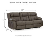 First Gunmetal Base Sofa, Loveseat And Recliner - Ella Furniture