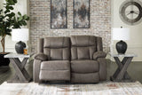 First Gunmetal Base Sofa, Loveseat And Recliner - Ella Furniture