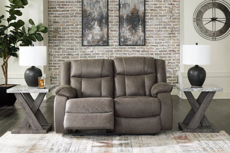 First Gunmetal Base Sofa, Loveseat And Recliner - Ella Furniture