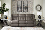 First Gunmetal Base Sofa, Loveseat And Recliner - Ella Furniture