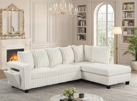 Fivi Beige Reversible Sectional from Ella Furniture