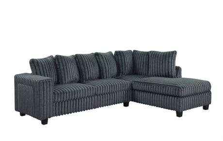 Fivi Charcoal Reversible Sectional view 2
