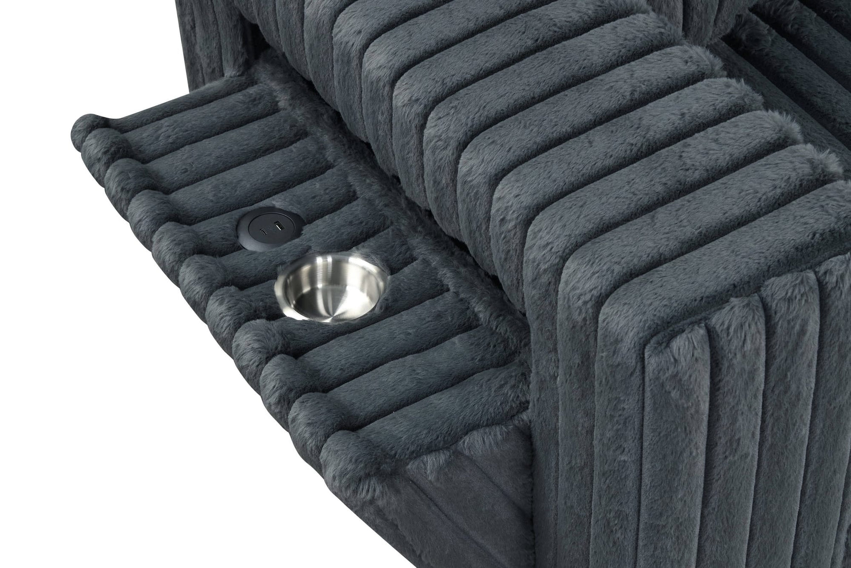 Fivi Charcoal Reversible Sectional view 3