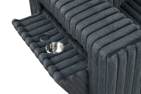 Fivi Charcoal Reversible Sectional view 3