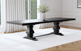 FLORENCE Florence 126-inch Extension Dining Table Distressed Black 115531 - Ella Furniture