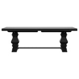 FLORENCE Florence 126-inch Extension Dining Table Distressed Black 115531 - Ella Furniture