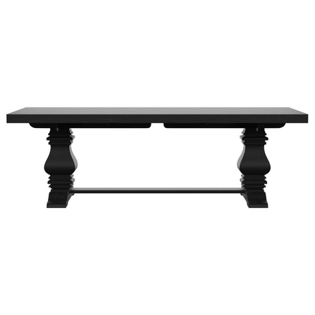 FLORENCE Florence 126-inch Extension Dining Table Distressed Black 115531 - Ella Furniture