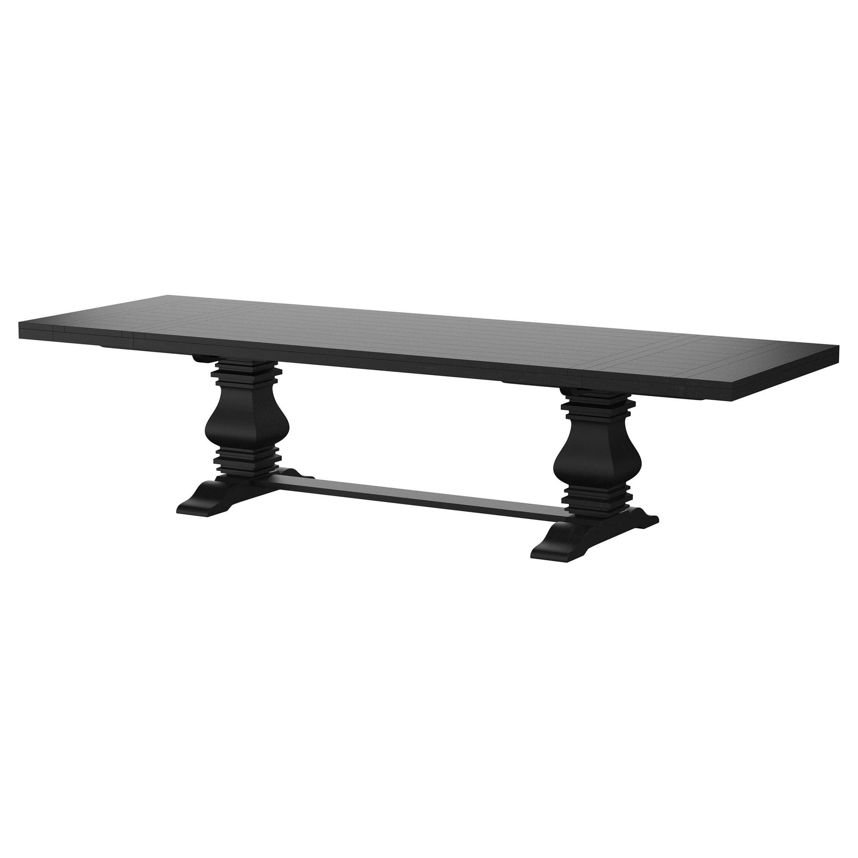 FLORENCE Florence 126-inch Extension Dining Table Distressed Black 115531 - Ella Furniture