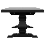 FLORENCE Florence 126-inch Extension Dining Table Distressed Black 115531 - Ella Furniture