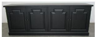 Florence Florence 4-Door Dining Sideboard Buffet Cabinet Antique Black 115535 - Ella Furniture