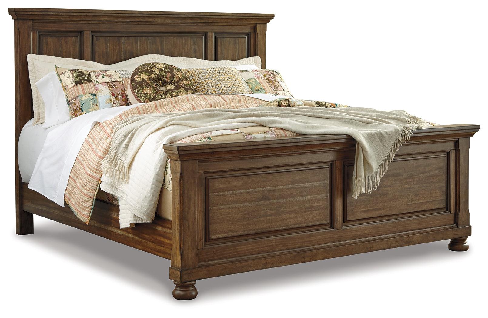 Flynnter Medium Brown Panel Bedroom Set - Ella Furniture