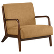 Foster Upholstered Wood Frame Accent Chair Honey 902271 - Ella Furniture
