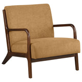 Foster Upholstered Wood Frame Accent Chair Honey 902271 - Ella Furniture
