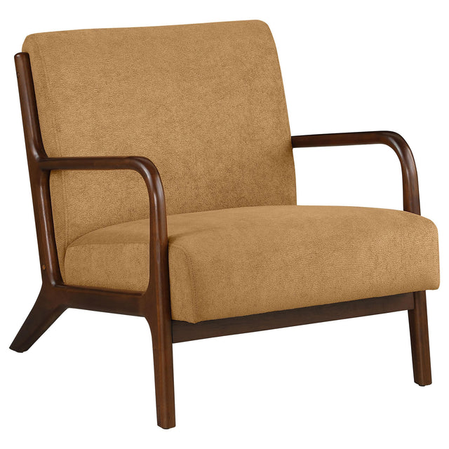 Foster Upholstered Wood Frame Accent Chair Honey 902271 - Ella Furniture