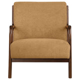 Foster Upholstered Wood Frame Accent Chair Honey 902271 - Ella Furniture