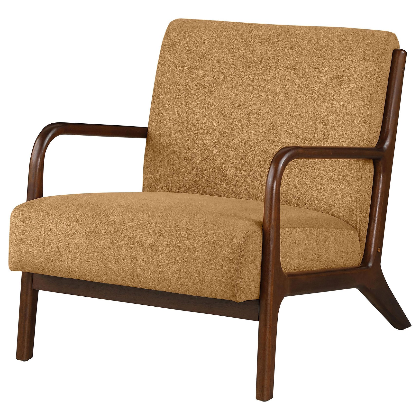 Foster Upholstered Wood Frame Accent Chair Honey 902271 - Ella Furniture