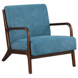 Foster Upholstered Wood Frame Accent Chair Peacock Blue 902272 - Ella Furniture