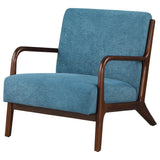 Foster Upholstered Wood Frame Accent Chair Peacock Blue 902272 - Ella Furniture