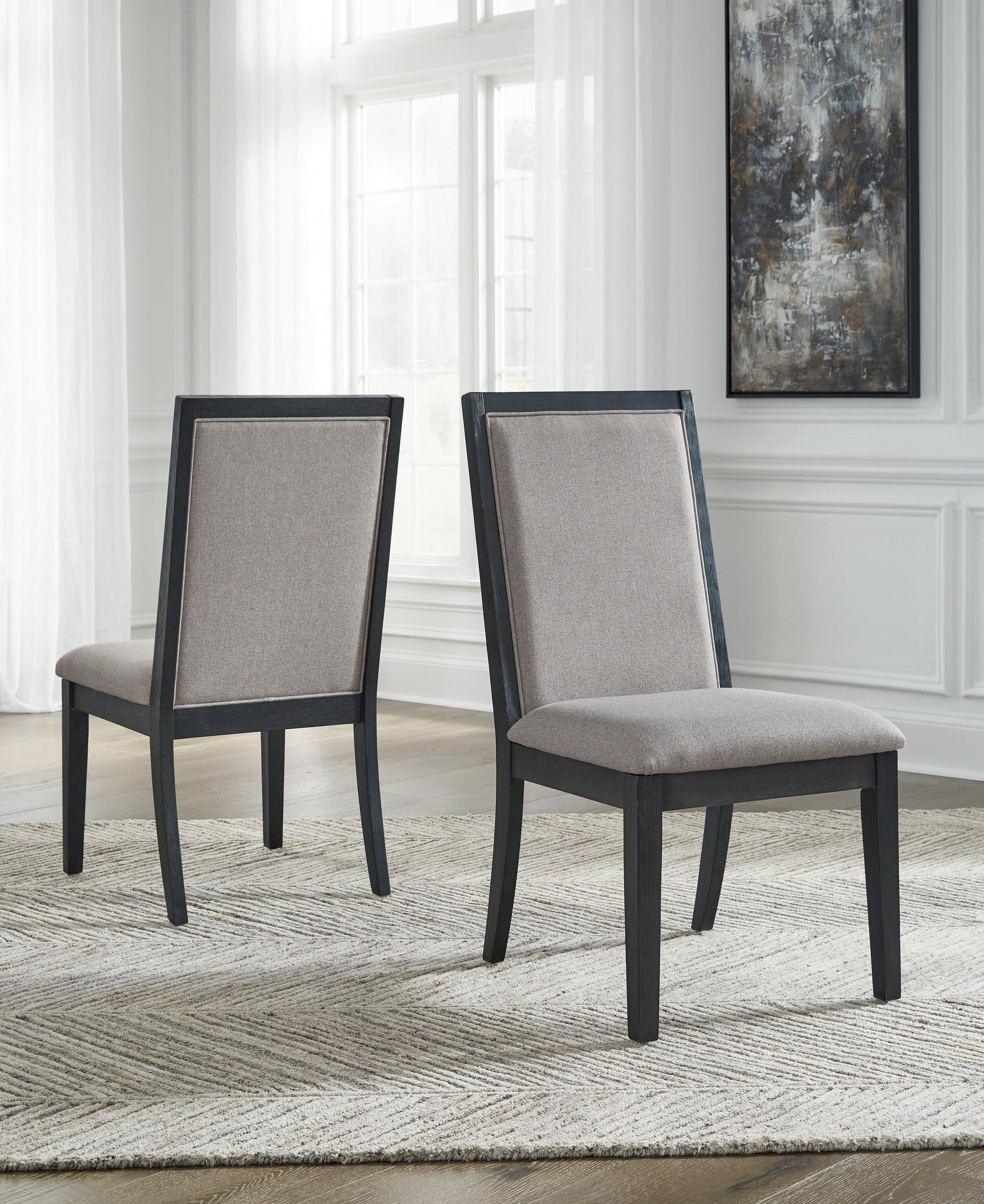 Foyland Black/brown Dining Room Set - Ella Furniture