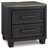Foyland Black/brown Panel Storage Bedroom Set - Ella Furniture