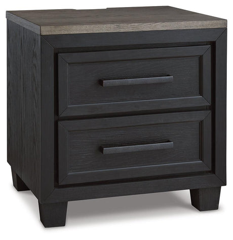 Foyland Black/brown Panel Storage Bedroom Set - Ella Furniture