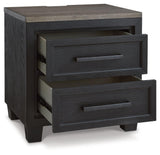 Foyland Black/brown Panel Storage Bedroom Set - Ella Furniture