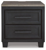 Foyland Black/brown Panel Storage Bedroom Set - Ella Furniture