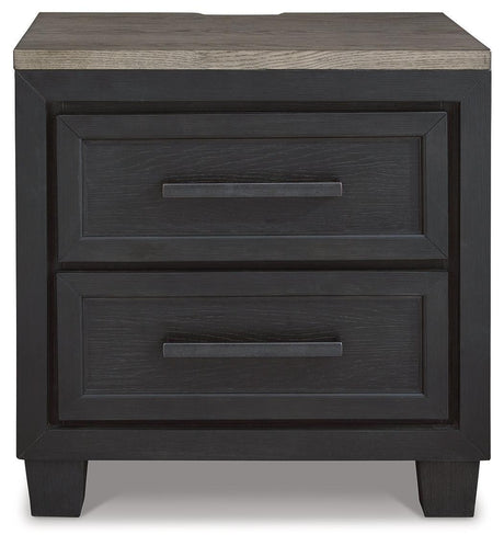 Foyland Black/brown Panel Storage Bedroom Set - Ella Furniture