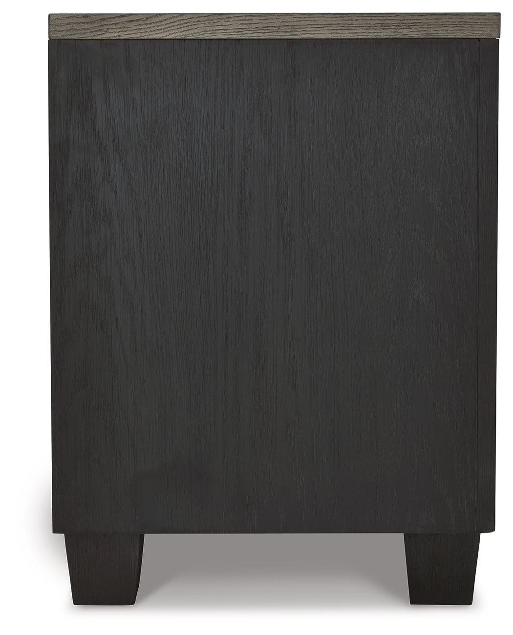 Foyland Black/brown Panel Storage Bedroom Set - Ella Furniture
