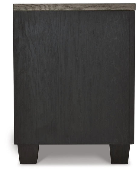 Foyland Black/brown Panel Storage Bedroom Set - Ella Furniture