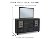 Foyland Black/brown Panel Storage Bedroom Set - Ella Furniture