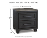 Foyland Black/brown Panel Storage Bedroom Set - Ella Furniture