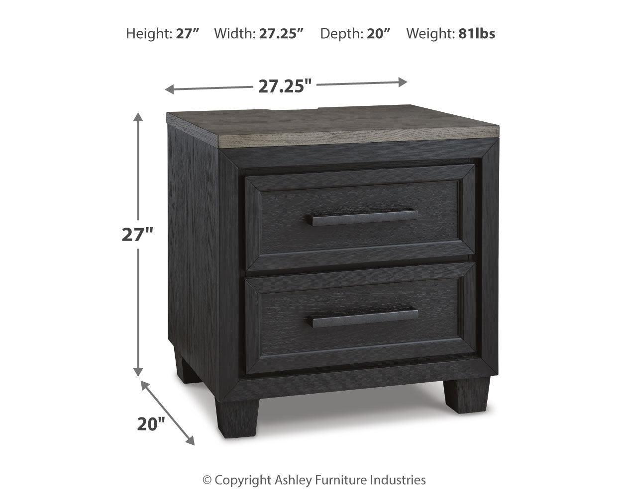 Foyland Black/brown Panel Storage Bedroom Set - Ella Furniture