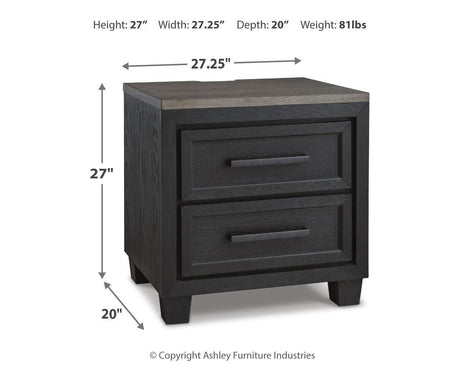 Foyland Black/brown Panel Storage Bedroom Set - Ella Furniture