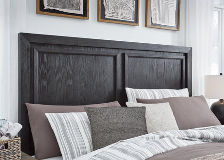 Foyland Black/brown Panel Storage Bedroom Set - Ella Furniture