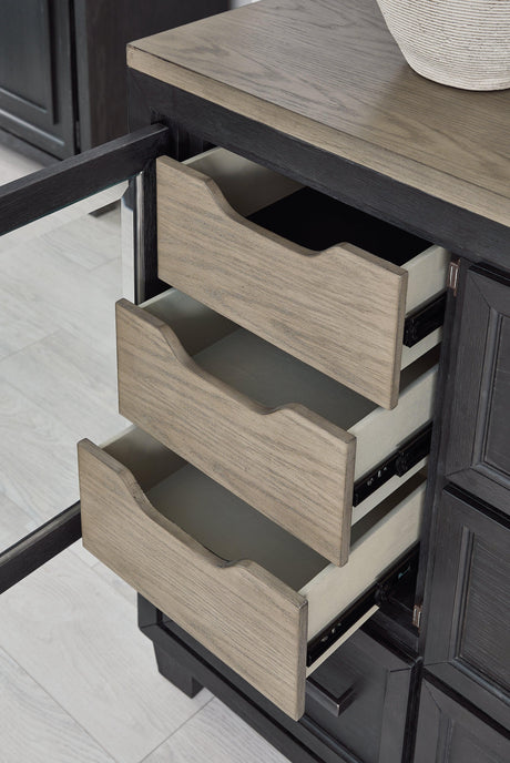 Foyland Black/brown Panel Storage Bedroom Set - Ella Furniture