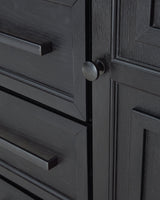 Foyland Black/brown Panel Storage Bedroom Set - Ella Furniture