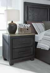 Foyland Black/brown Panel Storage Bedroom Set - Ella Furniture