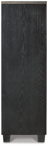 Foyland Black/brown Panel Storage Bedroom Set - Ella Furniture